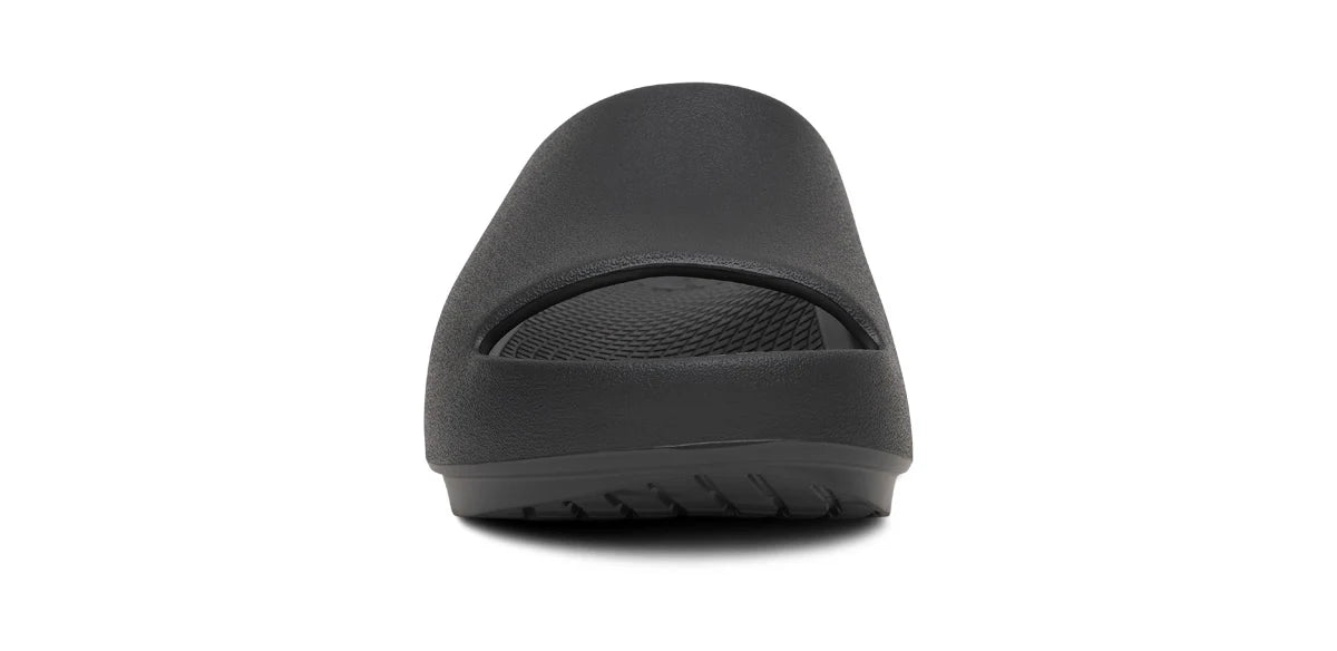Oofos Sandals Men’s OOahh PLUS Slide Sandal – Black