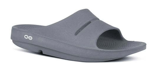 Oofos Sandals Men’s OOahh Slide Sandal – Slate