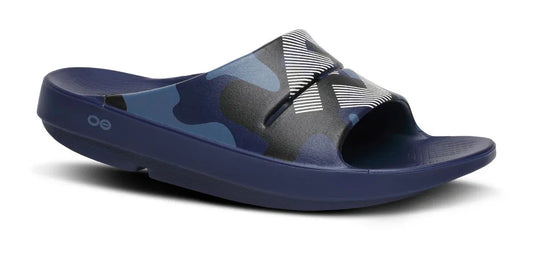Oofos Sandals FJ X Oofos Sandals Men’s OOahh Sport Slide Sandal – Navy Camo