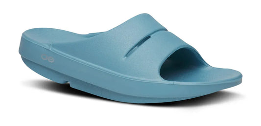 Oofos Sandals Men’s OOahh Slide Sandal – Ocean Blue