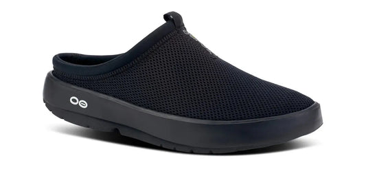 Oofos Sandals Men’s OOcoozie Sport Mule – Black